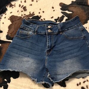 Women’s Mid-Rise Blue Denim Shorts